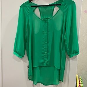 Green stylish blouse